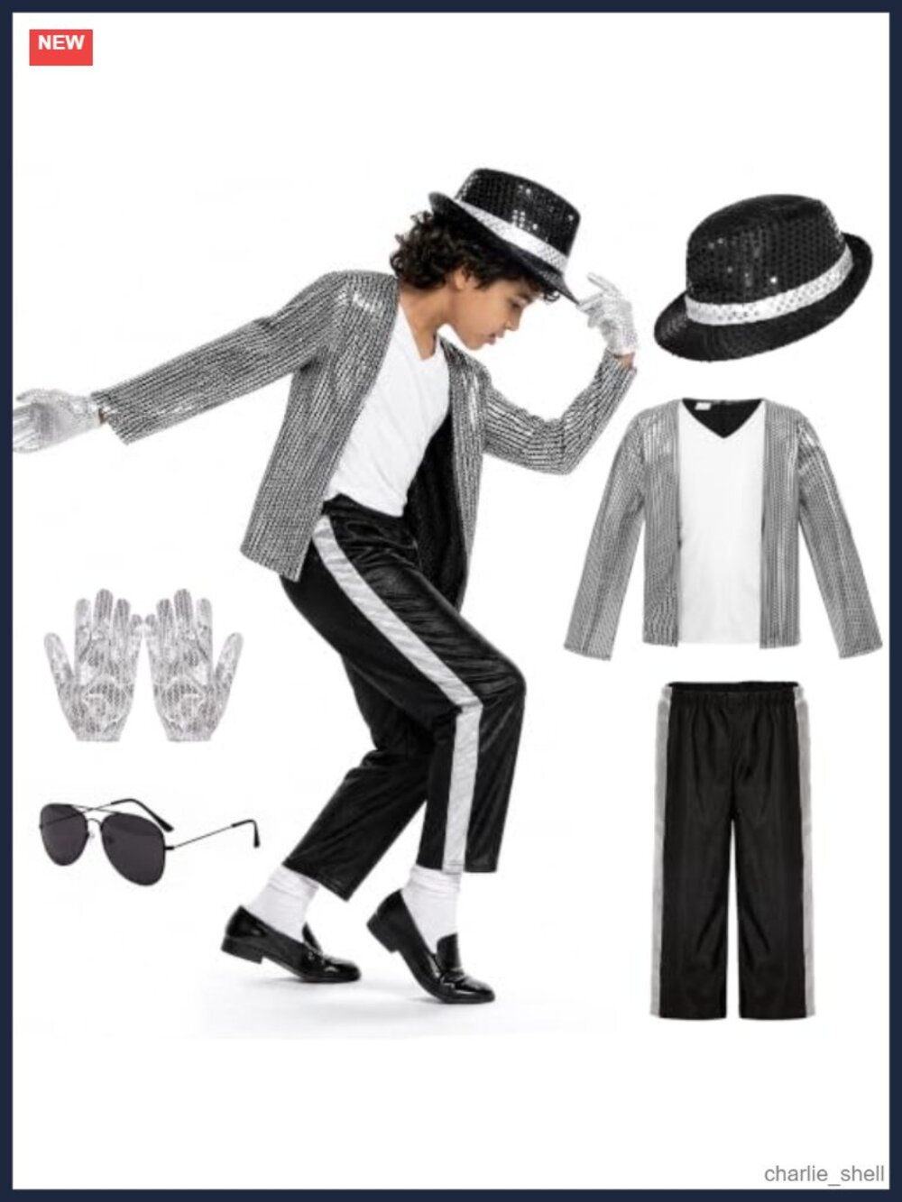 Kids Dance Star Costume Sequin Shirt Hat Gloves Pants Boys 80s 90s Hip Hop